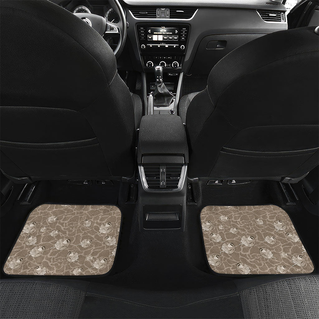 Hawaii Christmas In July Car Mats Beige Mele Kalikimaka Sea Animals DT05 Set 2pcs - Back Beige - Polynesian Pride