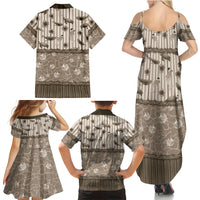 Hawaii Christmas In July Family Matching Summer Maxi Dress and Hawaiian Shirt Beige Mele Kalikimaka Sea Animals DT05 - Polynesian Pride