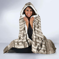 Hawaii Christmas In July Hooded Blanket Beige Mele Kalikimaka Sea Animals