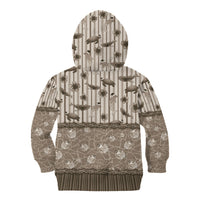 Hawaii Christmas In July Kid Hoodie Beige Mele Kalikimaka Sea Animals