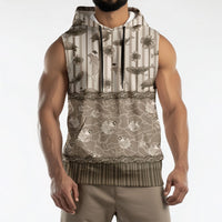 Hawaii Christmas In July Sleeveless Hoodie Beige Mele Kalikimaka Sea Animals DT05 - Polynesian Pride