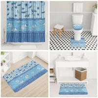 Hawaii Christmas In July Bathroom Set Sky Blue Mele Kalikimaka Sea Animals DT05 - Polynesian Pride