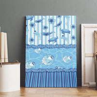Hawaii Christmas In July Canvas Wall Art Sky Blue Mele Kalikimaka Sea Animals