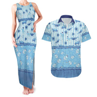 Hawaii Christmas In July Couples Matching Tank Maxi Dress and Hawaiian Shirt Sky Blue Mele Kalikimaka Sea Animals DT05 Blue - Polynesian Pride