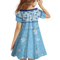 Hawaii Christmas In July Family Matching Puletasi and Hawaiian Shirt Sky Blue Mele Kalikimaka Sea Animals DT05 - Polynesian Pride