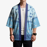 Hawaii Christmas In July Kimono Sky Blue Mele Kalikimaka Sea Animals DT05 - Polynesian Pride