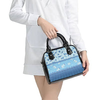 Hawaii Christmas In July Shoulder Handbag Sky Blue Mele Kalikimaka Sea Animals DT05 - Polynesian Pride