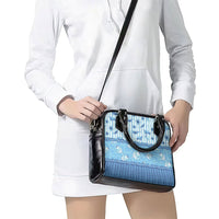 Hawaii Christmas In July Shoulder Handbag Sky Blue Mele Kalikimaka Sea Animals DT05 - Polynesian Pride