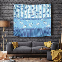 Hawaii Christmas In July Tapestry Sky Blue Mele Kalikimaka Sea Animals DT05 Blue - Polynesian Pride