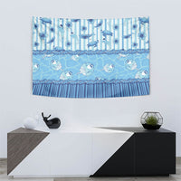 Hawaii Christmas In July Tapestry Sky Blue Mele Kalikimaka Sea Animals DT05 - Polynesian Pride
