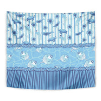 Hawaii Christmas In July Tapestry Sky Blue Mele Kalikimaka Sea Animals DT05 - Polynesian Pride