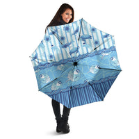 Hawaii Christmas In July Umbrella Sky Blue Mele Kalikimaka Sea Animals