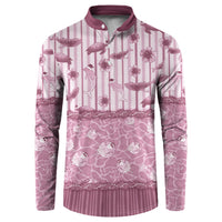 Hawaii Christmas In July Button Sweatshirt Dusty Pink Mele Kalikimaka Sea Animals DT05 Pink - Polynesian Pride