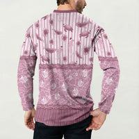 Hawaii Christmas In July Button Sweatshirt Dusty Pink Mele Kalikimaka Sea Animals DT05 - Polynesian Pride