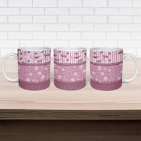 Hawaii Christmas In July Ceramic Mug Dusty Pink Mele Kalikimaka Sea Animals DT05 - Polynesian Pride