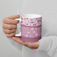 Hawaii Christmas In July Ceramic Mug Dusty Pink Mele Kalikimaka Sea Animals DT05 - Polynesian Pride