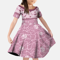 Hawaii Christmas In July Family Matching Off Shoulder Maxi Dress and Hawaiian Shirt Dusty Pink Mele Kalikimaka Sea Animals DT05 Daughter's Dress Pink - Polynesian Pride