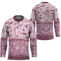 Hawaii Christmas In July Hockey Jersey Dusty Pink Mele Kalikimaka Sea Animals