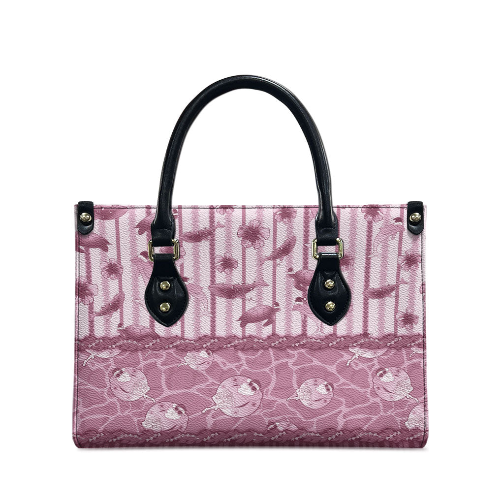 Hawaii Christmas In July Leather Bag Dusty Pink Mele Kalikimaka Sea Animals DT05 - Polynesian Pride