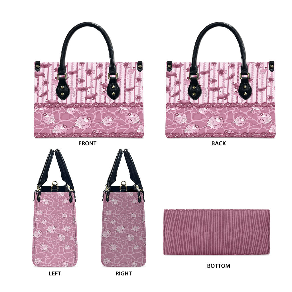 Hawaii Christmas In July Leather Bag Dusty Pink Mele Kalikimaka Sea Animals DT05 - Polynesian Pride