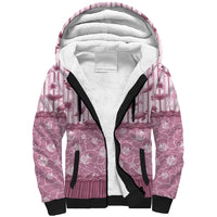 Hawaii Christmas In July Sherpa Hoodie Dusty Pink Mele Kalikimaka Sea Animals