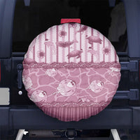 Hawaii Christmas In July Spare Tire Cover Dusty Pink Mele Kalikimaka Sea Animals DT05 No hole Pink - Polynesian Pride