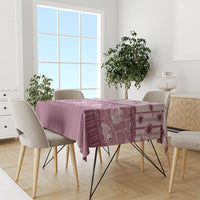 Hawaii Christmas In July Tablecloth Dusty Pink Mele Kalikimaka Sea Animals DT05 - Polynesian Pride