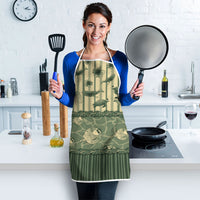Hawaii Christmas In July Apron Olive Green Mele Kalikimaka Sea Animals DT05 - Polynesian Pride
