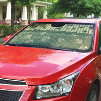 Hawaii Christmas In July Auto Sun Shade Olive Green Mele Kalikimaka Sea Animals DT05 - Polynesian Pride