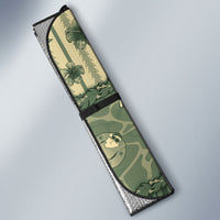 Hawaii Christmas In July Auto Sun Shade Olive Green Mele Kalikimaka Sea Animals DT05 - Polynesian Pride