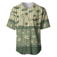 Hawaii Christmas In July Baseball Jersey Olive Green Mele Kalikimaka Sea Animals DT05 Green - Polynesian Pride
