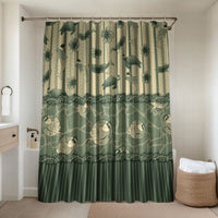 Hawaii Christmas In July Bathroom Set Olive Green Mele Kalikimaka Sea Animals
