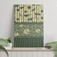 Hawaii Christmas In July Canvas Wall Art Olive Green Mele Kalikimaka Sea Animals DT05 - Polynesian Pride