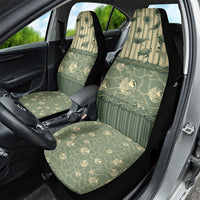 Hawaii Christmas In July Car Seat Cover Olive Green Mele Kalikimaka Sea Animals