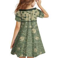 Hawaii Christmas In July Family Matching Off Shoulder Maxi Dress and Hawaiian Shirt Olive Green Mele Kalikimaka Sea Animals DT05 - Polynesian Pride