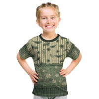 Hawaii Christmas In July Kid T Shirt Olive Green Mele Kalikimaka Sea Animals