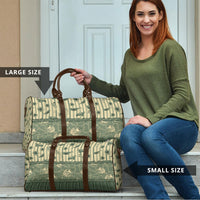 Hawaii Christmas In July Travel Bag Olive Green Mele Kalikimaka Sea Animals