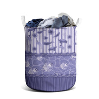 Hawaii Christmas In July Laundry Basket Amethyst Purple Mele Kalikimaka Sea Animals DT05 - Polynesian Pride