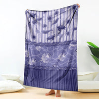 Hawaii Christmas In July Blanket Amethyst Purple Mele Kalikimaka Sea Animals DT05 - Polynesian Pride