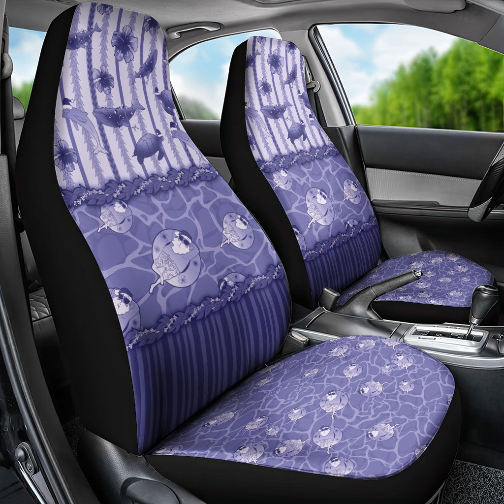 Hawaii Christmas In July Car Seat Cover Amethyst Purple Mele Kalikimaka Sea Animals