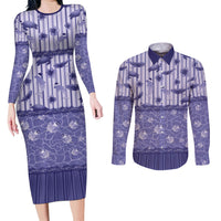 Hawaii Christmas In July Couples Matching Long Sleeve Bodycon Dress and Long Sleeve Button Shirt Amethyst Purple Mele Kalikimaka Sea Animals DT05 Purple - Polynesian Pride