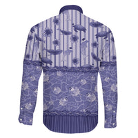 Hawaii Christmas In July Family Matching Off The Shoulder Long Sleeve Dress and Hawaiian Shirt Amethyst Purple Mele Kalikimaka Sea Animals DT05 - Polynesian Pride