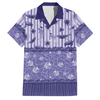 Hawaii Christmas In July Family Matching Puletasi and Hawaiian Shirt Amethyst Purple Mele Kalikimaka Sea Animals DT05 Dad's Shirt - Short Sleeve Purple - Polynesian Pride