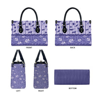 Hawaii Christmas In July Leather Bag Amethyst Purple Mele Kalikimaka Sea Animals