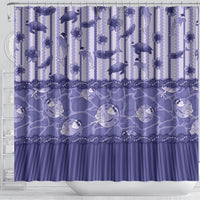 Hawaii Christmas In July Shower Curtain Amethyst Purple Mele Kalikimaka Sea Animals