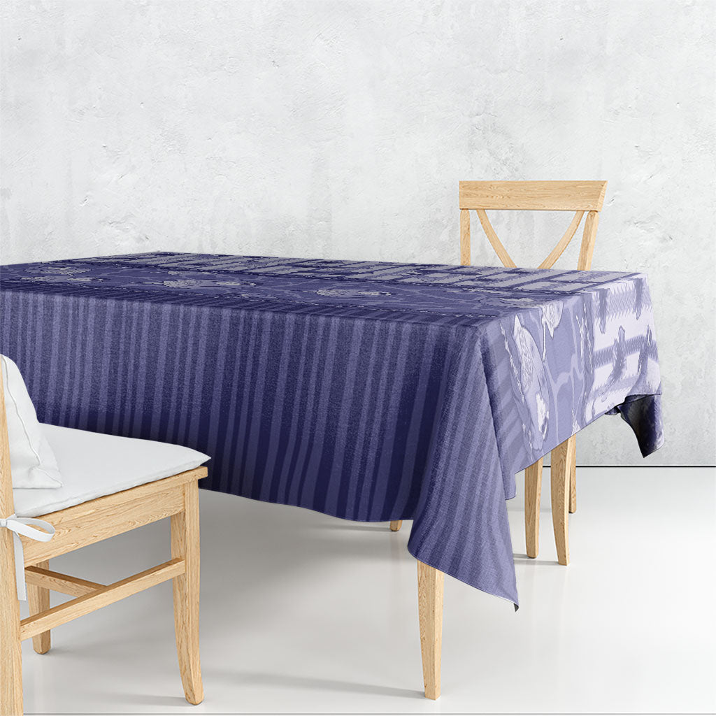 Hawaii Christmas In July Tablecloth Amethyst Purple Mele Kalikimaka Sea Animals DT05 - Polynesian Pride