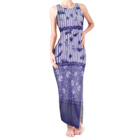 Hawaii Christmas In July Tank Maxi Dress Amethyst Purple Mele Kalikimaka Sea Animals