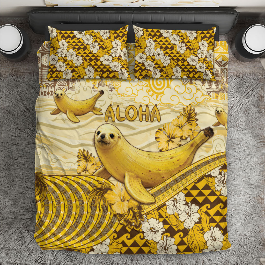 Hawaii Banana Seal Bedding Set Ilio Holo I Ka Uaua Aloha
