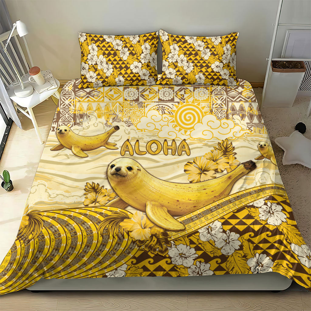 Hawaii Banana Seal Bedding Set Ilio Holo I Ka Uaua Aloha