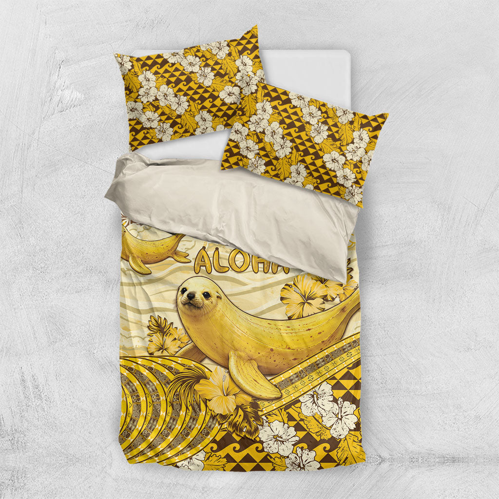 Hawaii Banana Seal Bedding Set Ilio Holo I Ka Uaua Aloha